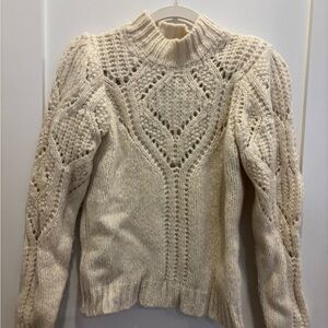 ba&sh Cream Knit Turtleneck Sweater